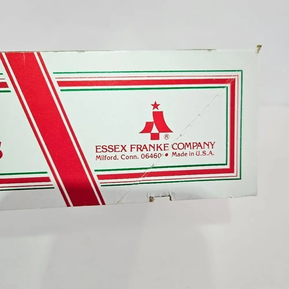 Vintage 1960's Essex Franke Red Ball Glass Christmas Ornament Set of 8 In Box